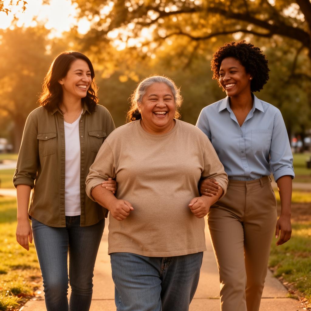 An adult enjoying community activities