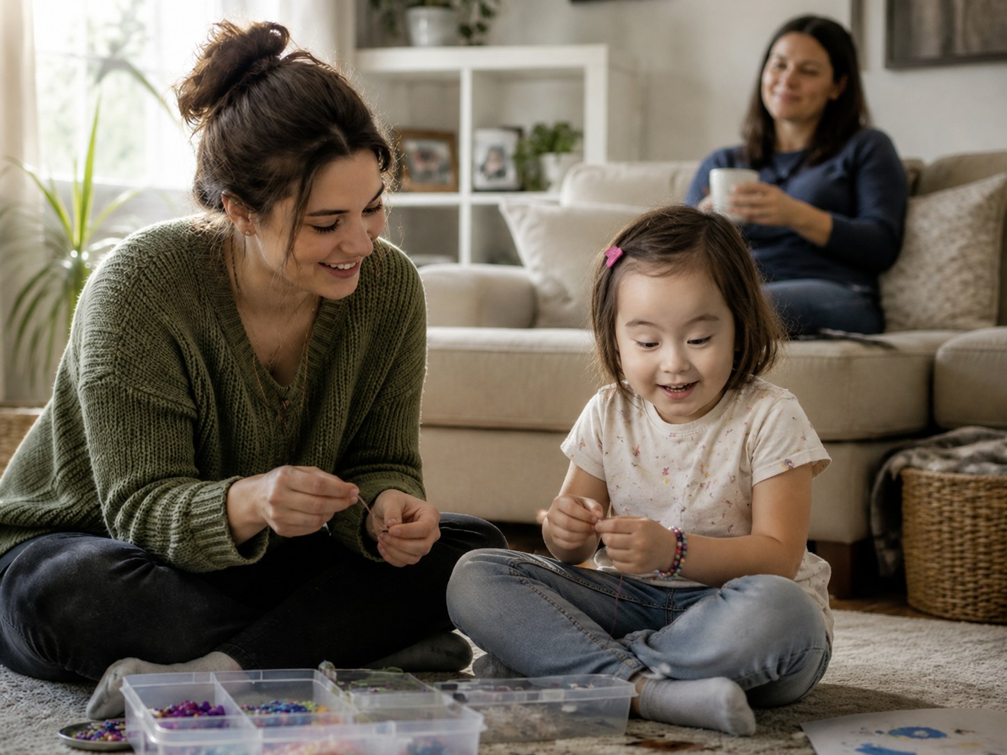 Child receiving respite support from a qualified FSCD service provider in Edmonton